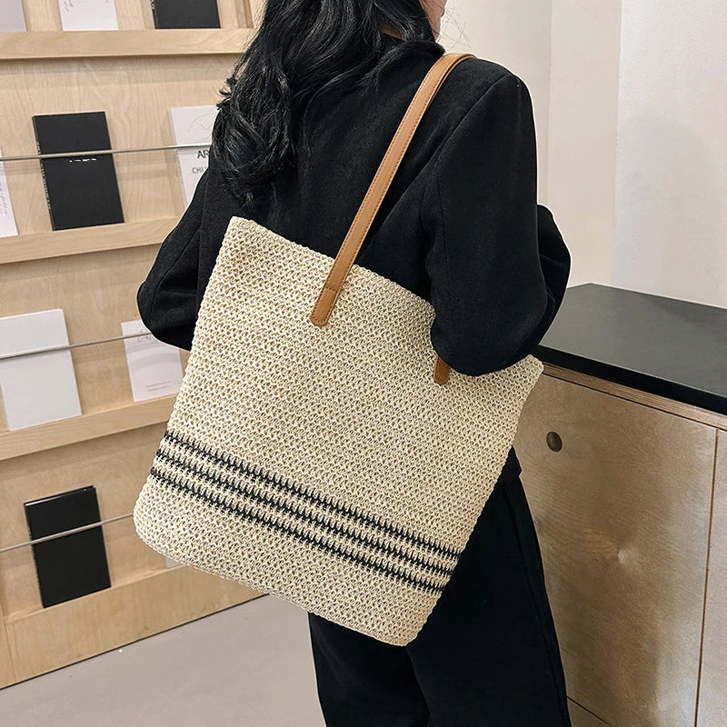 Women's Classic Straw Woven Beach Bag