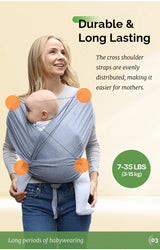 PANGDUBE 100% Polyester Kangaroo Wrap for Babies 0-15 Months