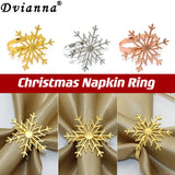 6Pcs Silver Or Gold Christmas Napkin Ring Holders