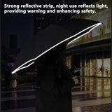 Fully 10 Ribs Windproof Automatic Reverse Folding UV Protected Umbrella With LED Flashlight