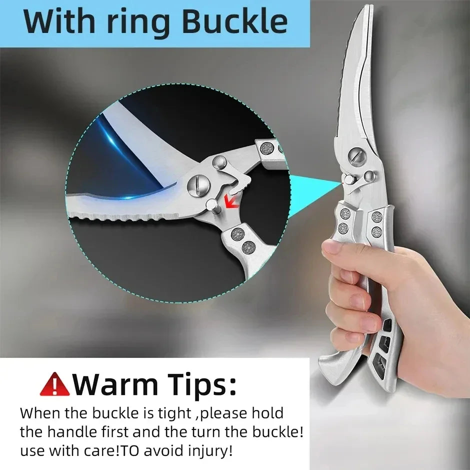Stainless Steel Kitchen Scissors For Chicken Duck Fish Cutting