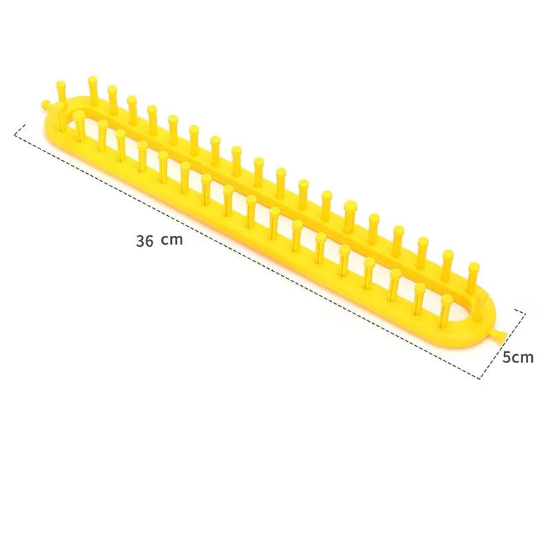 Plastic Knitting/Weaving Loom With Long Handle Crochet Hook.