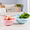 Plastic Rice Bowl Strainer/ Vegetable Colander Basket With Handles