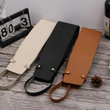 PU Leather Double Layer Reusable Wine Bag