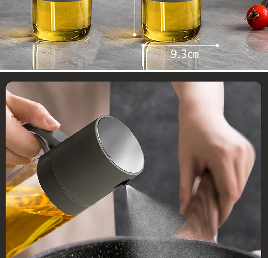 250ml High Borosilicate Glass Cooking Oil Dispenser Sprayer Mister for Air Fryer Or Salads