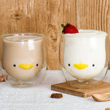 JUSTINLAU Creative Glass Double Wall Insulated Animal Mug
