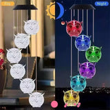Outdoor Solar Charging Waterproof Hummingbird/Owl Wind Chime Light