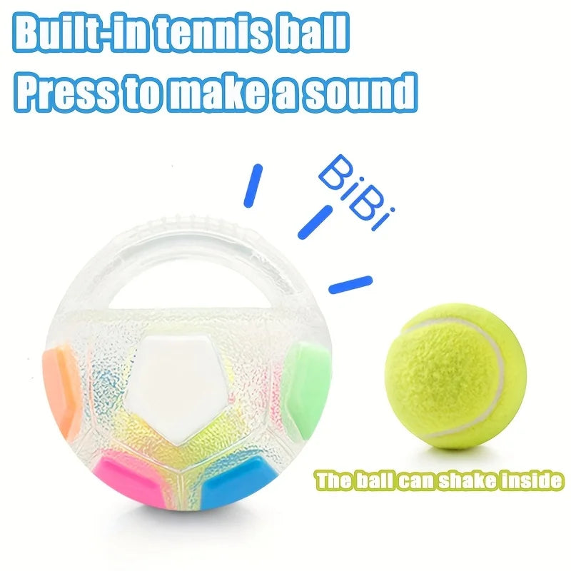 Pet's Soccer Ball With Carrying Handle For Throwing
