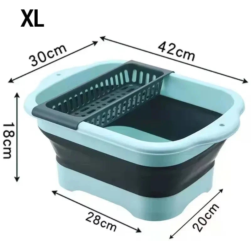 Silicone Foldable Strainer For Fruit Or Vegetables With Strainer