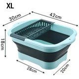 Silicone Foldable Strainer For Fruit Or Vegetables With Strainer