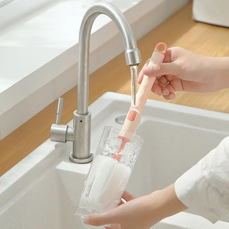 Long Handle Soft Sponge Bottle Brush