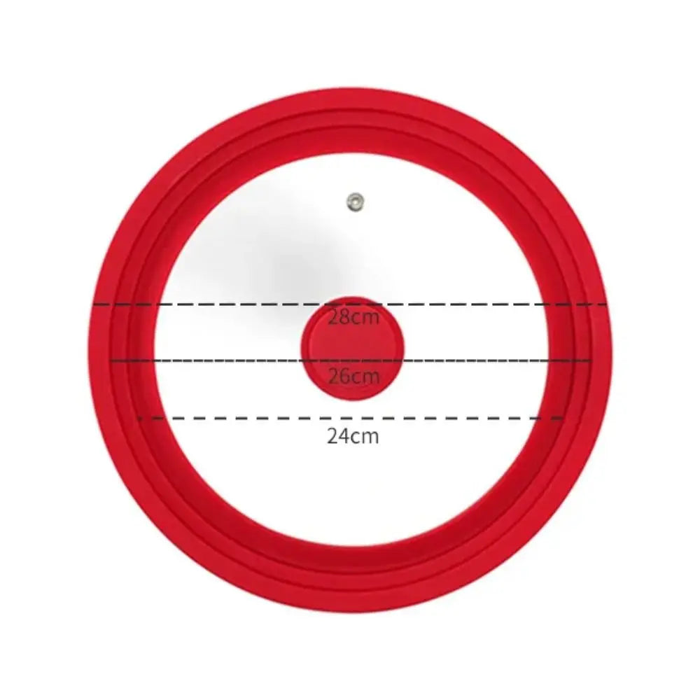 Universal Round Tempered Glass Lid With Silicone Rim