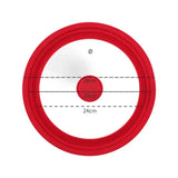 Universal Round Tempered Glass Lid With Silicone Rim
