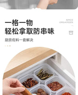 6 Grids Refrigerator Food Storage Box with Lids