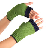 Women's Half Finger Acrylic Knitted Mittens