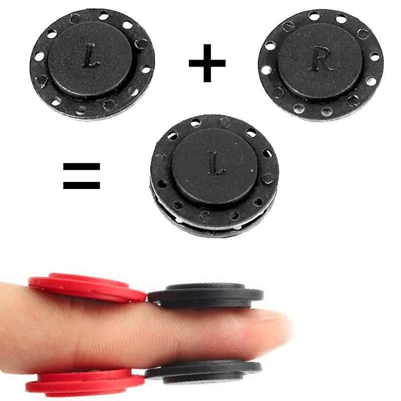 Invisible Magnet Buttons that can be sewed on to clothing.