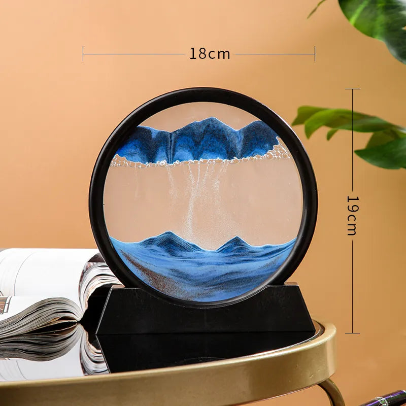 3D Hourglass Deep Sea Sandscape Art.