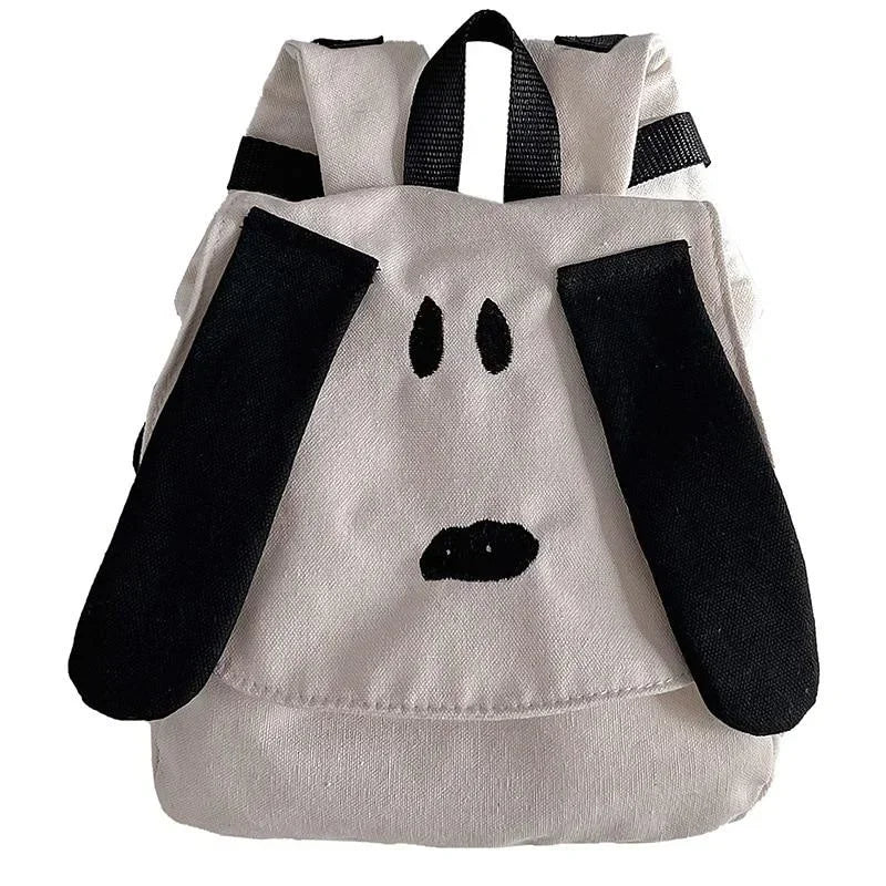 1 Pcs Canvas Backpack With Cute Dog