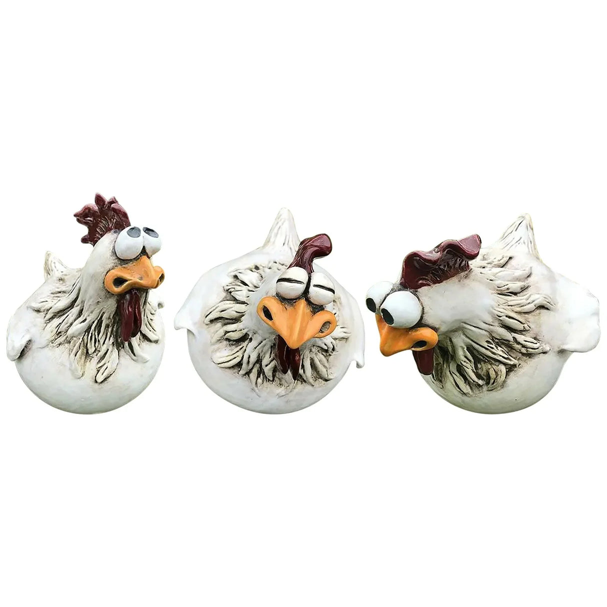 Resin Chicken Fence Decor