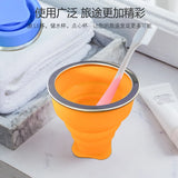 Silicone Heat Resistant Folding Water Cup With Lids