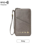 Women Or Men's RFID Multifunctional PU Leather Passport Wallet