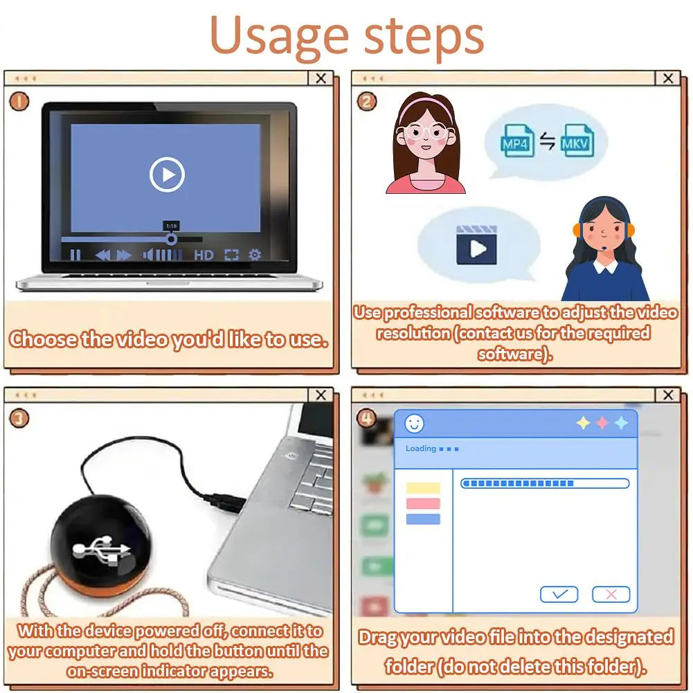 2.7 Inch- 4GB Video Crystal Ball