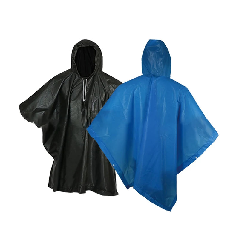 Hooded Poncho Style Raincoat