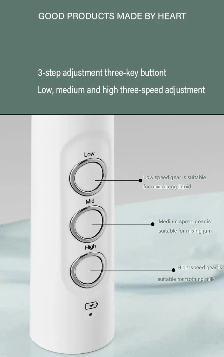 3 In 1 High Speed USB Rechargeable Milk Frother