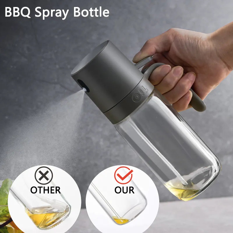 250ml High Borosilicate Glass Cooking Oil Dispenser Sprayer Mister for Air Fryer Or Salads