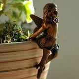 Mini Resin Fairy Hanging Basket Decoration   A