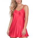 Women's Satin Nightdress With Spaghetti Straps.