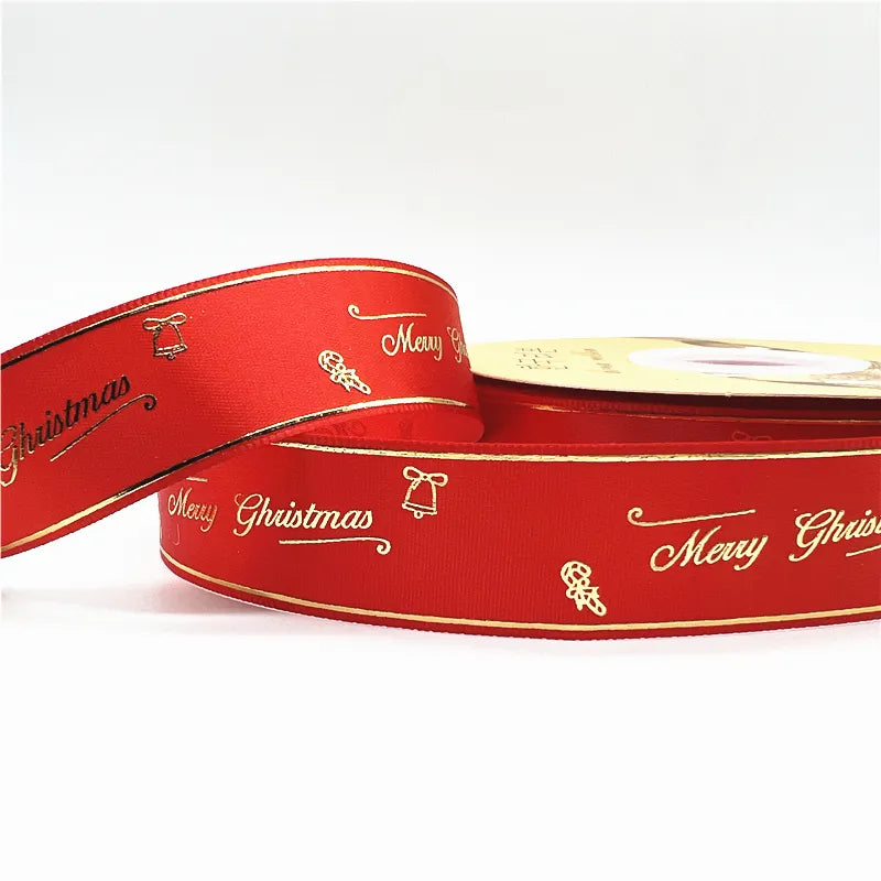 5yards Of 1inch(25mm) Christmas Polyester Ribbon.