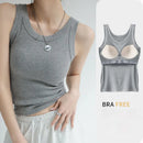 Women Ribbed Camisole with Pads