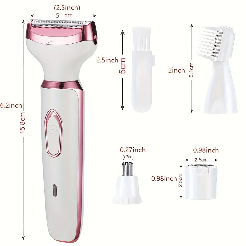 4-in-1 Ladies Multifunctional Electric USB Charging Hair Remover
