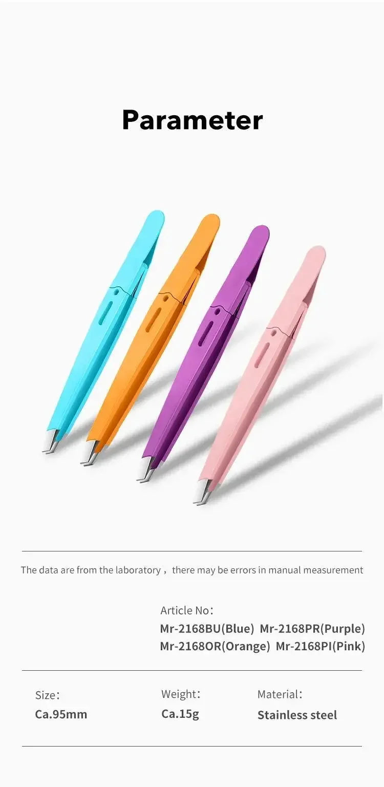 MR.GREEN Colorful Stainless Steel Eyebrow Tweezers