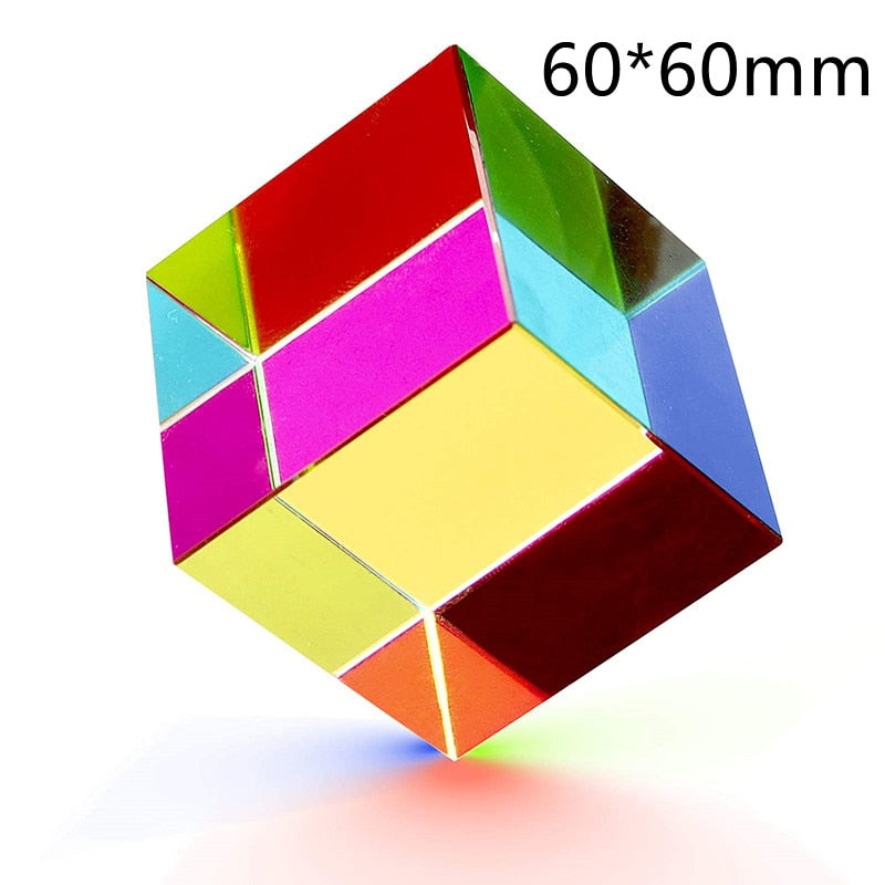 Crystal magic Color Cube Prism 30 50 60 40mm.