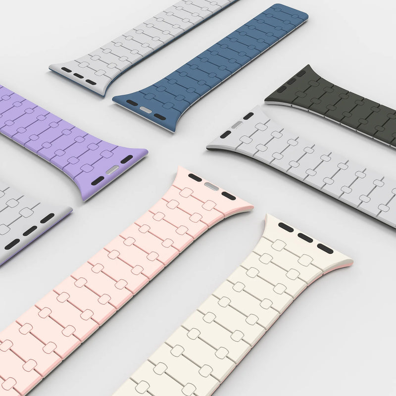 Magnetic Silicone Strap For Apple Watch  series 8 SE 7 6 5 4 49mm 45mm 41mm OR 40mm 44mm 38mm 42mm