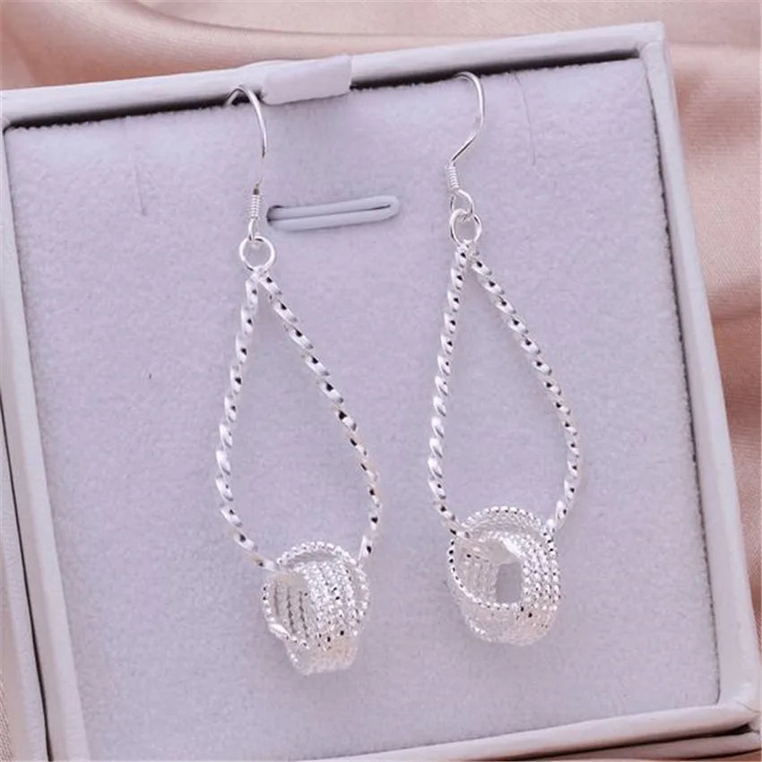 Women's Elegant 925 Sterling Silver drop earrings