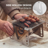 Tomshoo Portable Folding Stainless Steel Backpacking Barbeque