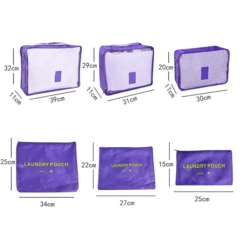 6pcs /set Travel Organizer Bags Or Foldable Storage Bags.