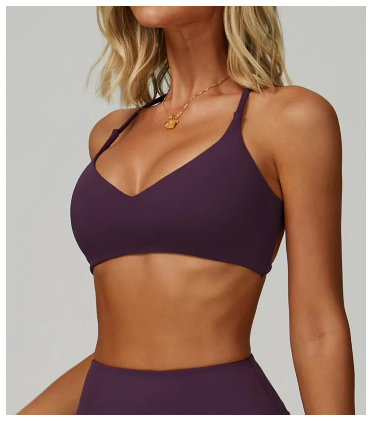 Women's Anti-Sweat Push Up Cross Shoulder Sports Bra