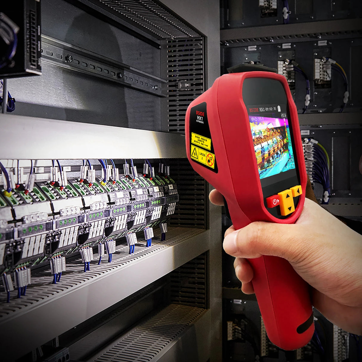 BSIDE Thermal Imager Camera HX1 Laser Thermographic HD Display For Circuit PCB Repair Pipeline Detection Medical Laser position