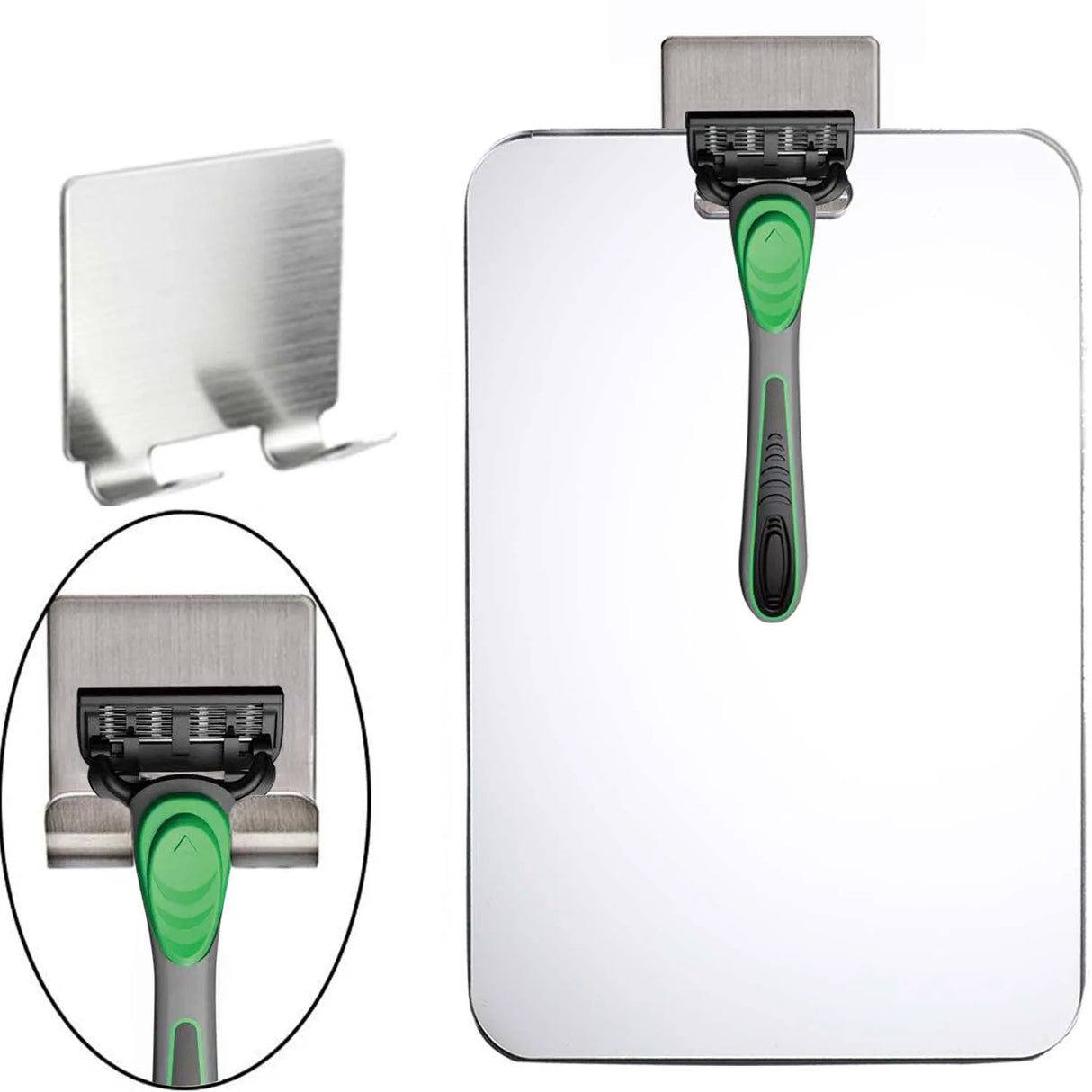 Acrylic Anti Fog Mirror With Suction Cup For Bathroom