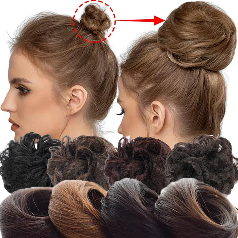 Seamless Synthetic Hair Ring Bun