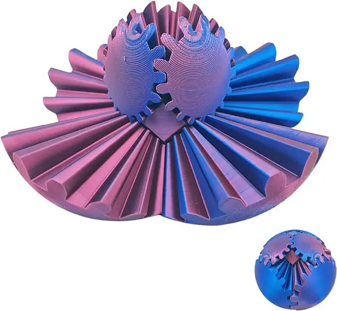 3D Printed Cube Fidget Spin Ball For Relaxing Due To Stress and Anxiety
