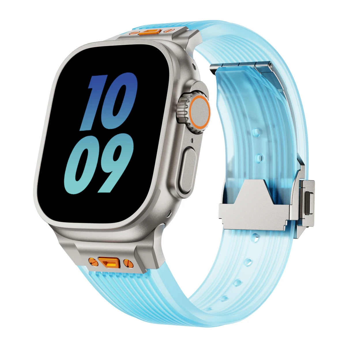 Silicone Sports Strap for Apple Watch Ultra 2/1 49mm Series 9 8 7 45mm 44mm Or IWatch 6 5 4 3 Se 44mm 42mm
