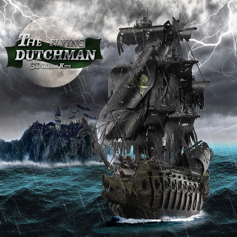 Piececool  The Flying Dutchman 3D Metal Building Block Pirate Ship Jigsaw Puzzle