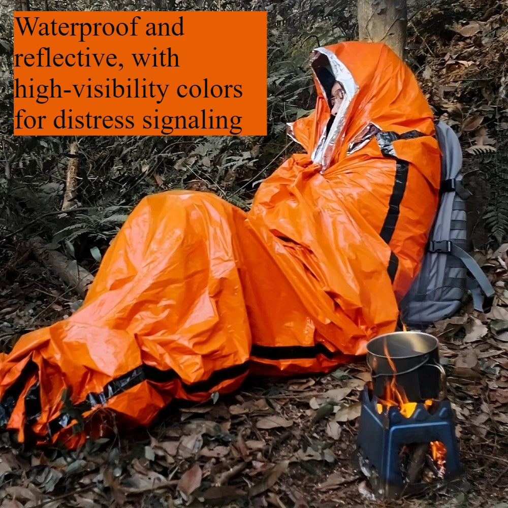 3-piece emergency sleeping bag Whistle And Storage Bag