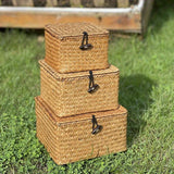 Seaweed Woven Storage Box with Cover