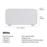 LED Simulation Flame Aroma Diffuser Mini Air Humidifier Machine With Timer